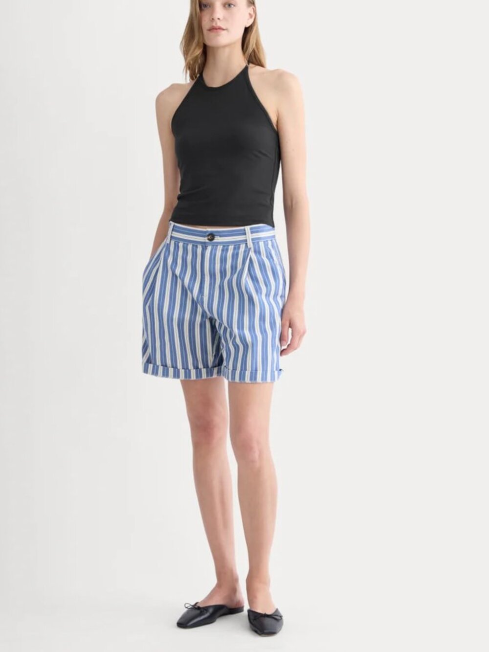 Everlane Pleated Chino Short in Dutch Blue (NWT)